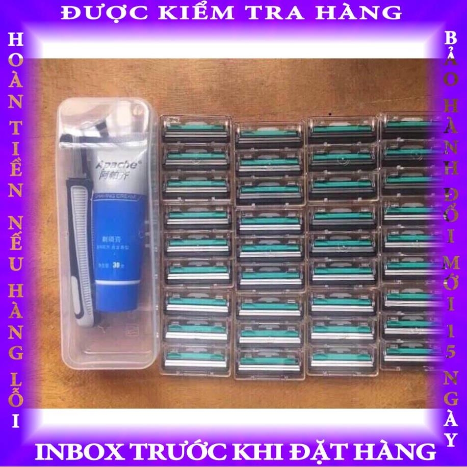 Combo Dao Cạo Râu kèm 36 Lưỡi tặng kèo tuýp kem cạo râu- BEB002