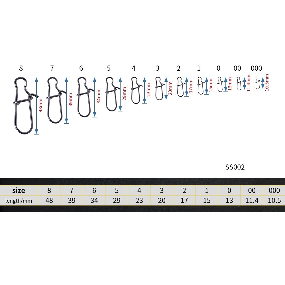 Set 50 Khoen Móc Câu Cá Bằng Thép Không Gỉ - BEE140