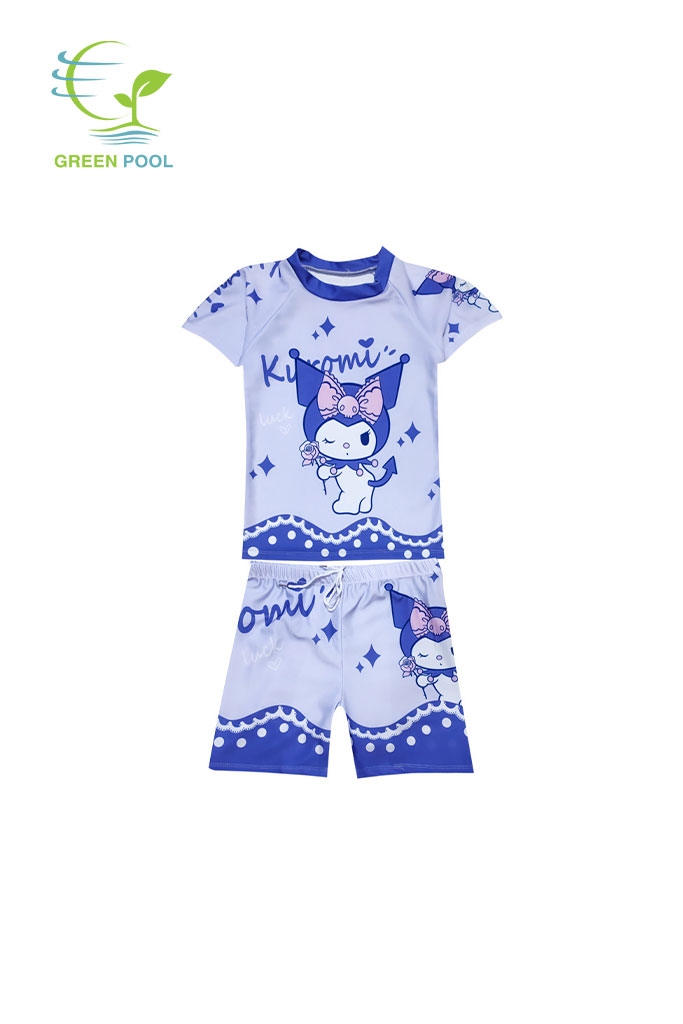 GPC003 - Quần áo bơi bé gái cầm hoa chất liệu spandex thoải mái co giãn tốt
