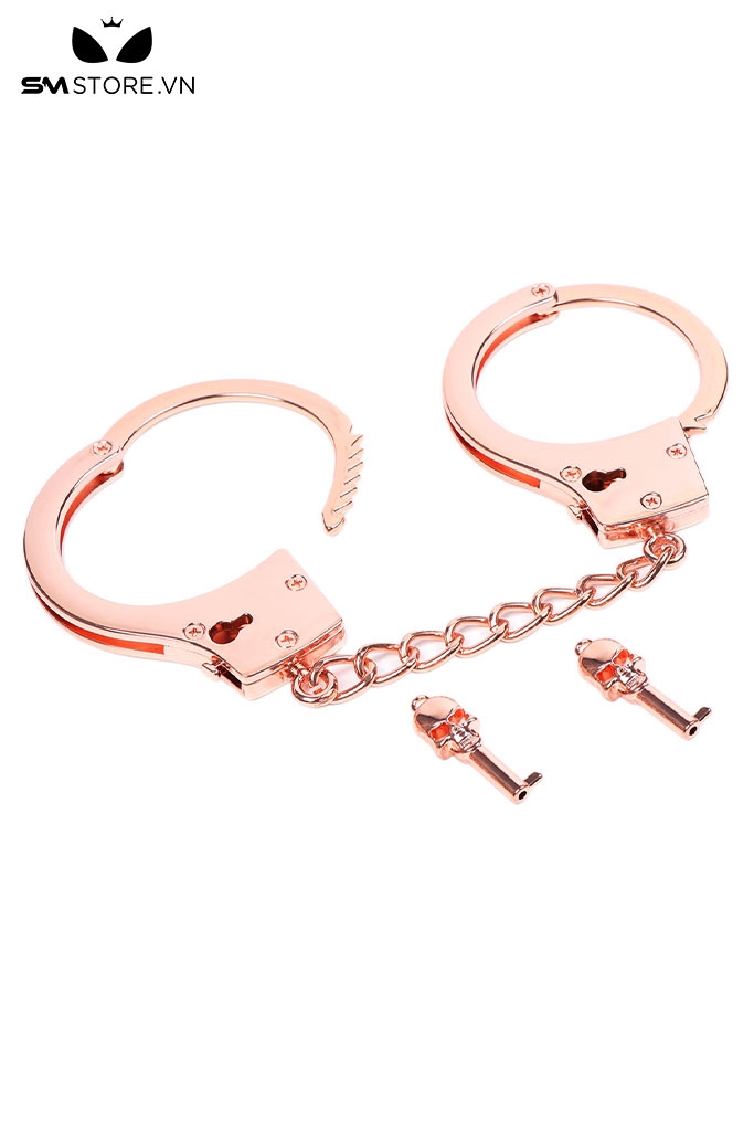 SMT065 - còng tay tình yêu sm có khóa với 2 màu hồng trắng