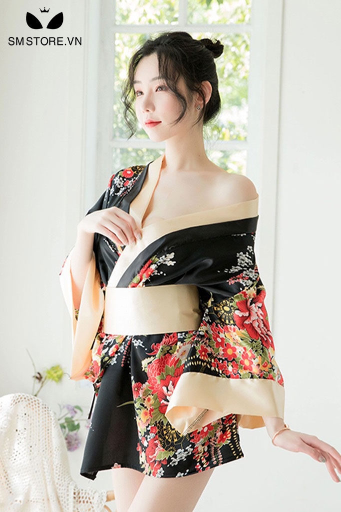 SMS047 - Đồ ngủ kimono cosplay nữ nhân Nhật Bản cách tân áo ngắn