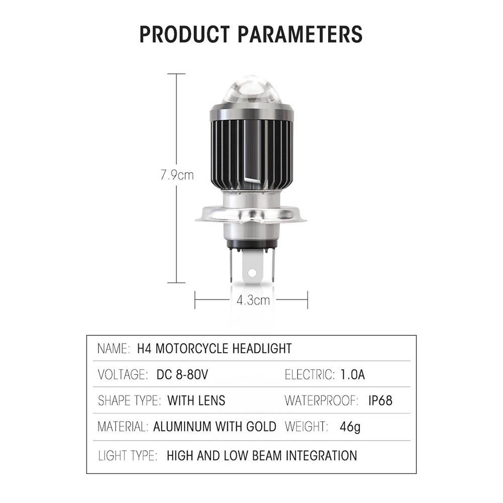 Đèn led trợ sáng xe máy H4 đèn pha - BEE042