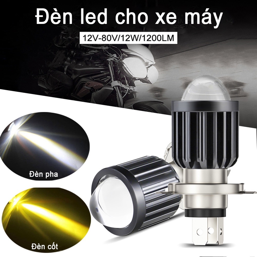 Đèn led trợ sáng xe máy H4 đèn pha - BEE042