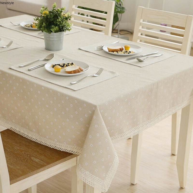 Khăn rải bàn viền ren làm từ cotton chất lượng cao | BEE063