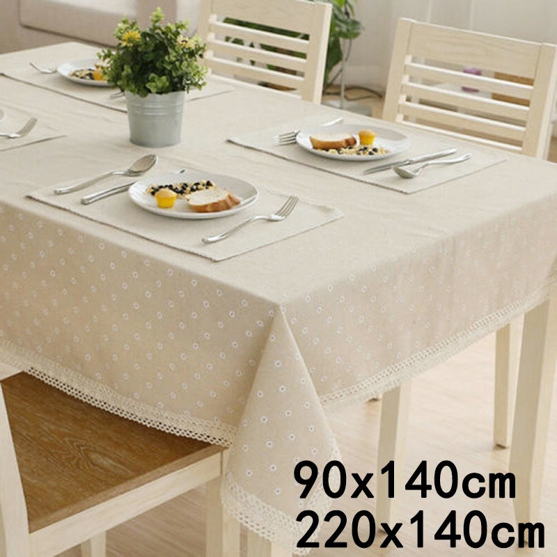 Khăn rải bàn viền ren làm từ cotton chất lượng cao | BEE063