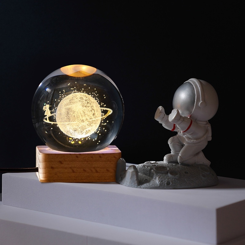 Mô Hình Quả Cầu Pha Lê Đèn Led Decor 3D - BEE068