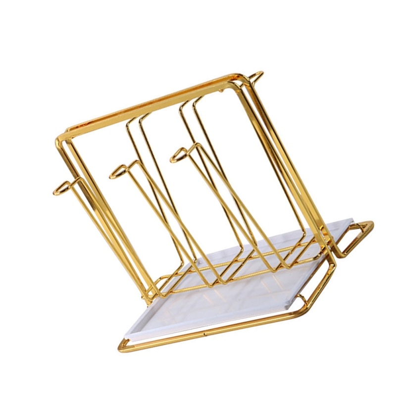 Giá Úp Cốc Nhập Khẩu Châu Âu Mạ Vàng Có Khay - BEE078