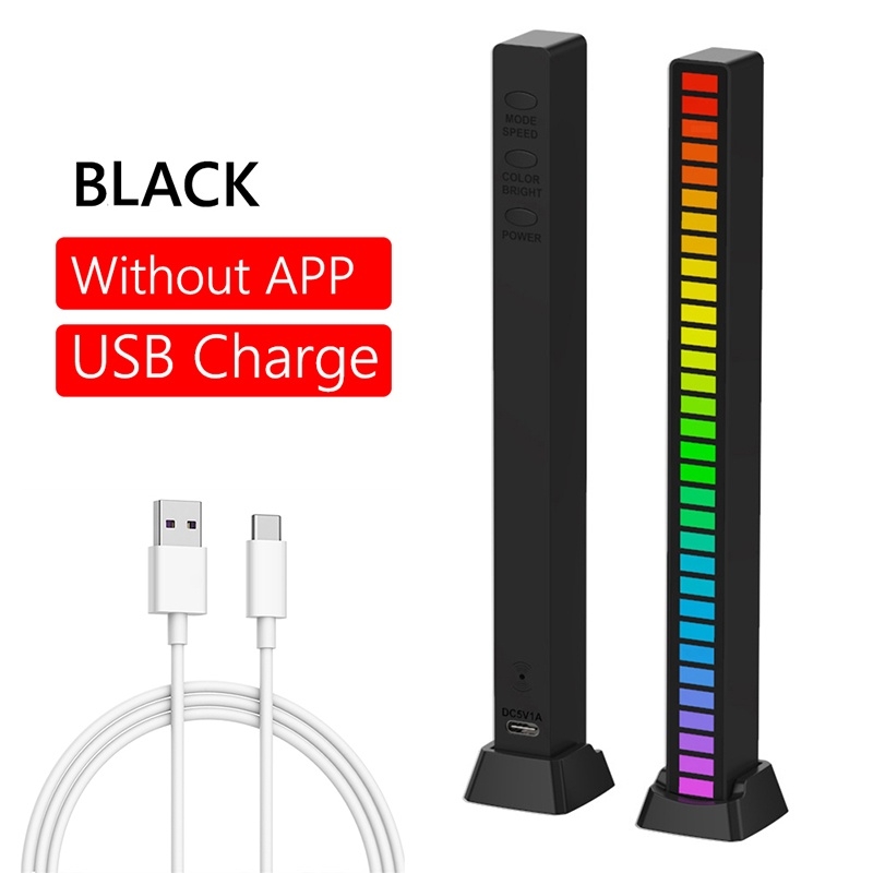 Thanh đèn LED RGB 3D nháy theo nhạc có pin sạc USB - BEE082