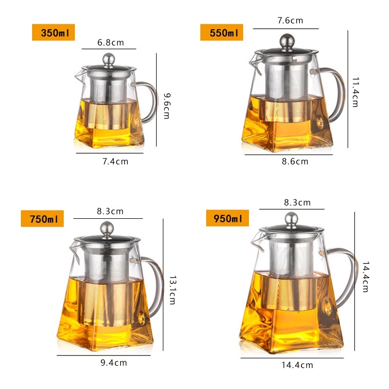 Bộ Ấm Pha Trà Bằng Thủy Tinh Cao Cấp Sức Chịu Nhiệt Cao - BEE085