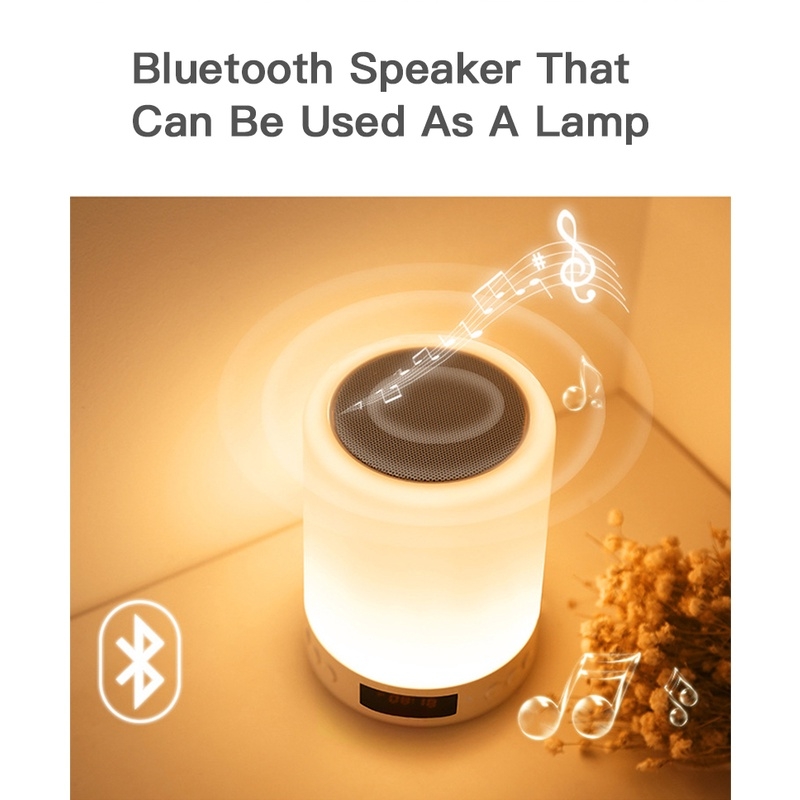 Loa Bluetooth Có Đèn Led, Đồng Hồ Hẹn Giờ | BEE101