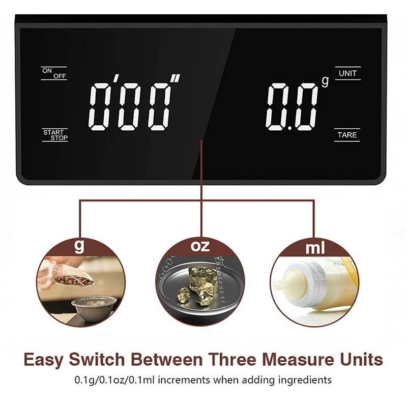 Cân tiểu ly điện tử nhà bếp mini định lượng 3kg độ chính xác cao - BEE103