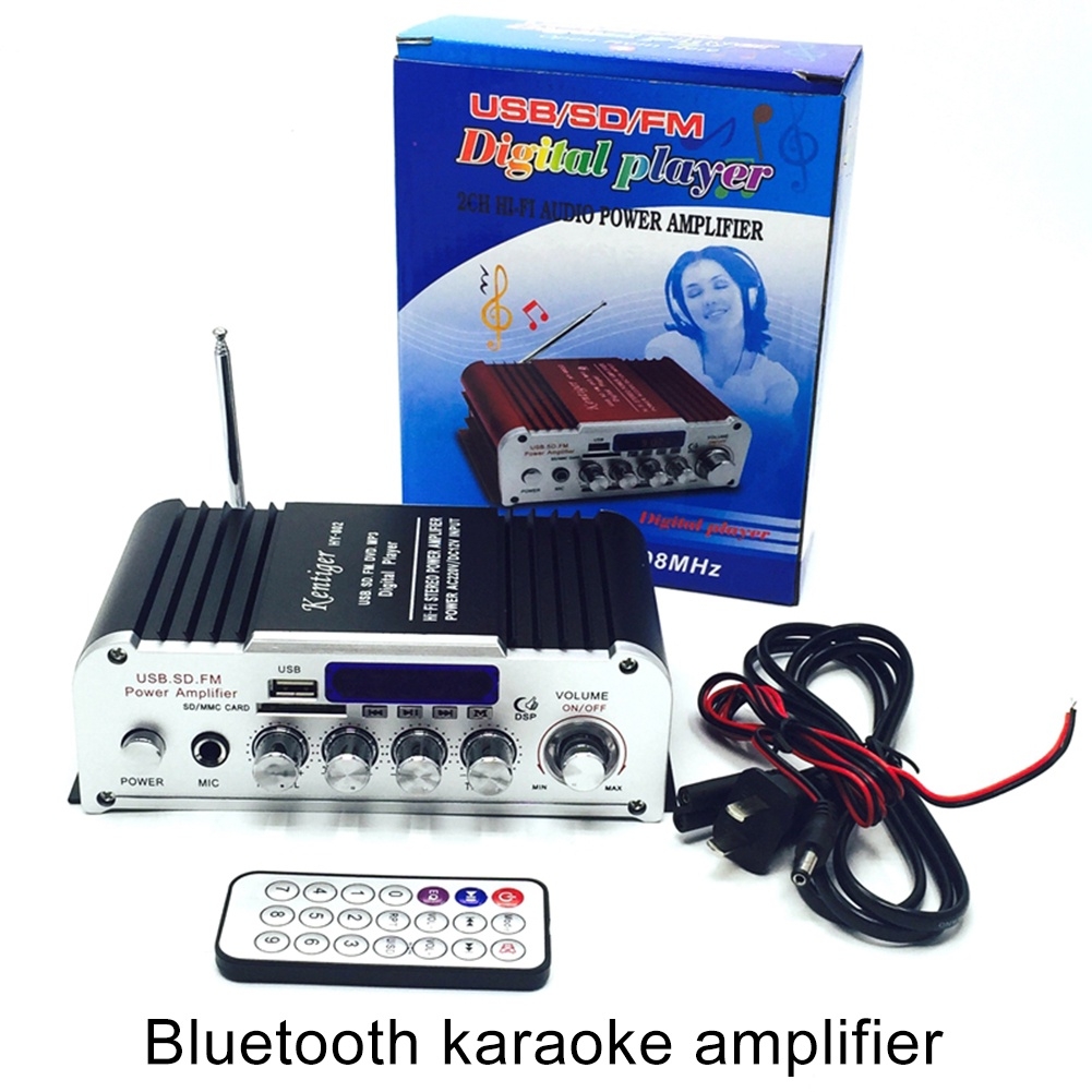 Bộ khuếch đại karaoke công suất cao bluetooth 2 kênh 12V / 100-220V | BEE120