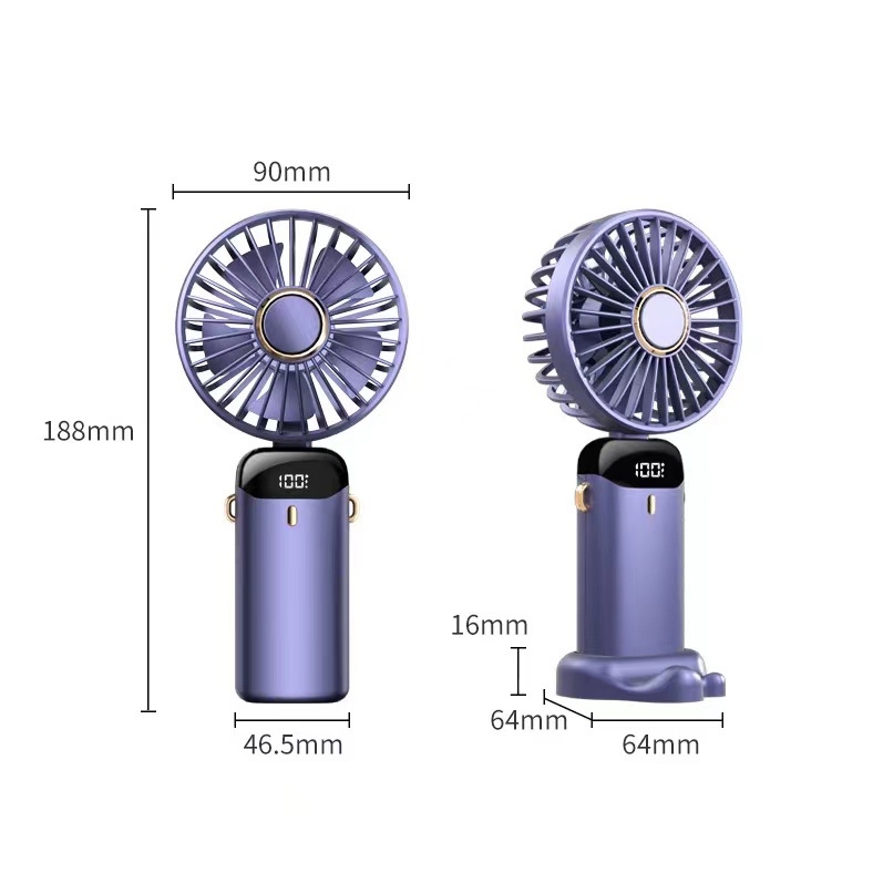 Quạt Điện Gấp Mini Có Màn Hình Hiển Thị Nhiệt Độ - BEE099