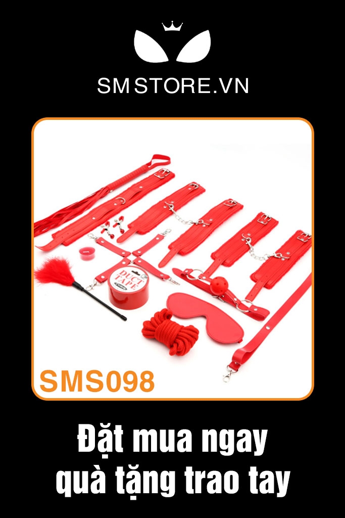 SMT096 - Dụng cụ chơi SM bộ 12 món màu đỏ