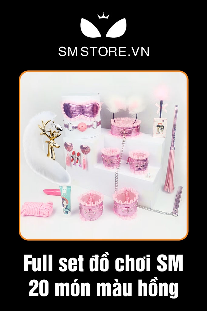 SMT097 - Đồ chơi SM 18+ bộ 20 món màu hồng