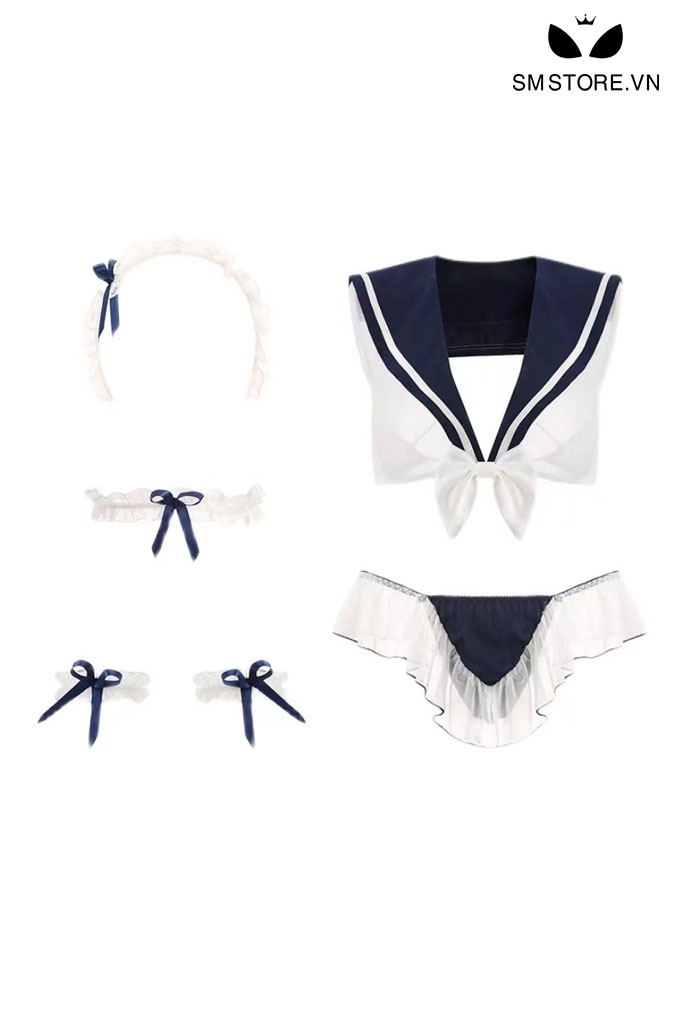 SMS118 - Đồ ngủ cosplay học sinh set đồ hai mảnh gợi cảm hấp dẫn