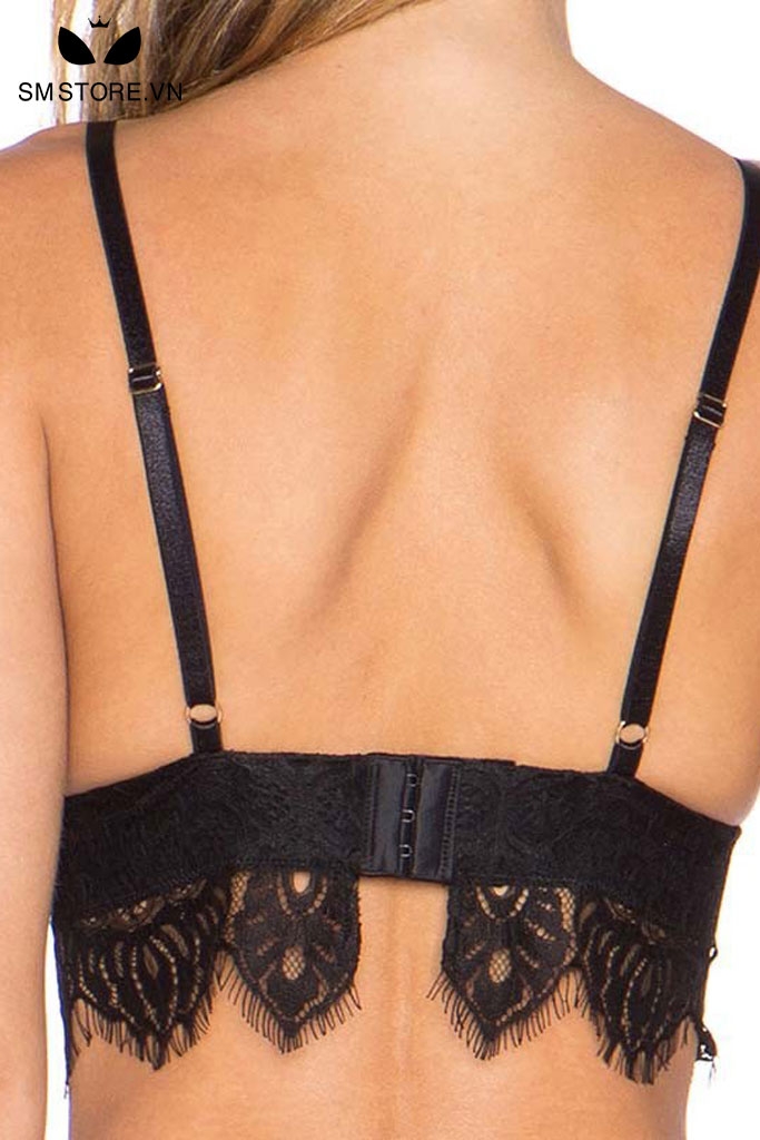SMS225 - áo bra 2 dây màu đen chất liệu ren xuyên thấu cực sexy