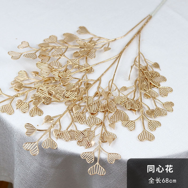 Bấm vào để xem thư viện ảnh Cành Lá Trái Tim 5 nhánh 68cm