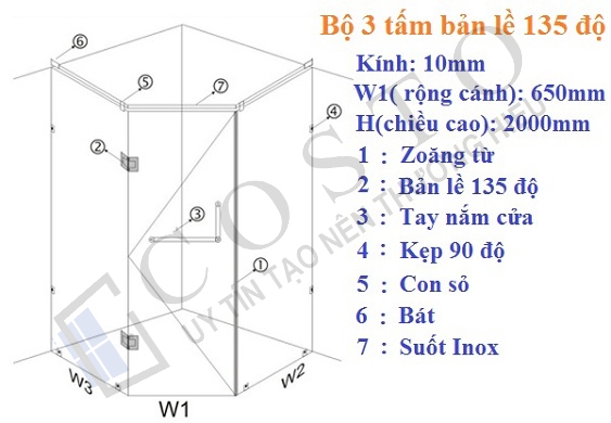 Bảng giá vách kính nhà vệ sinh