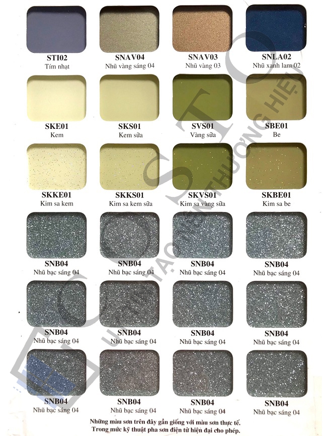 Bảng màu kính ốp bếp 4