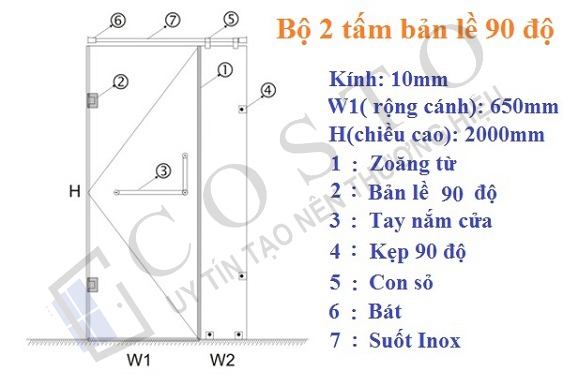 Các loại vách kính phòng tắm