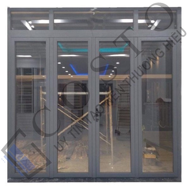 Cửa chính nhôm kính 4 cánh