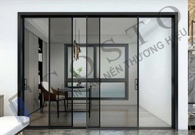 Cửa lùa slim không ray dưới