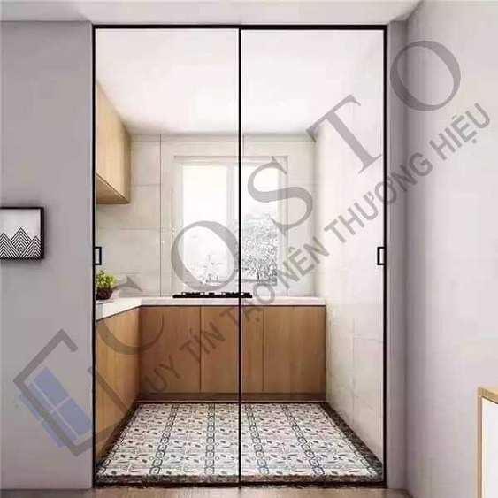Cửa lùa Slim không ray dưới