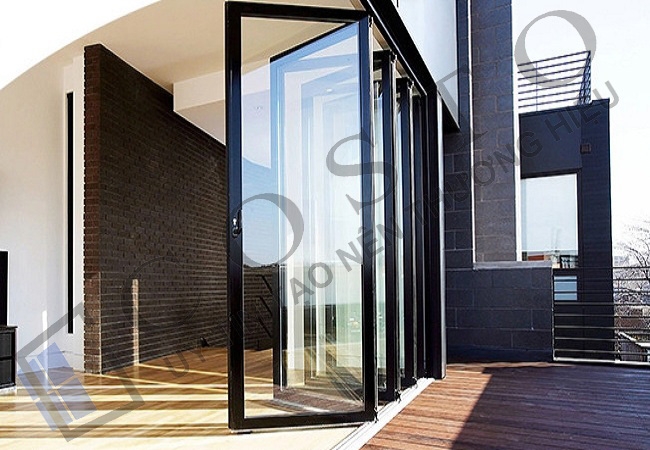 Cửa nhôm xếp trượt 5 cánh