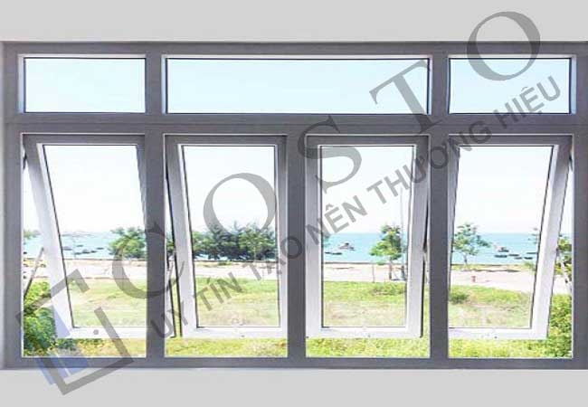 Cửa nhôm Xingfa 4 cánh mở hất