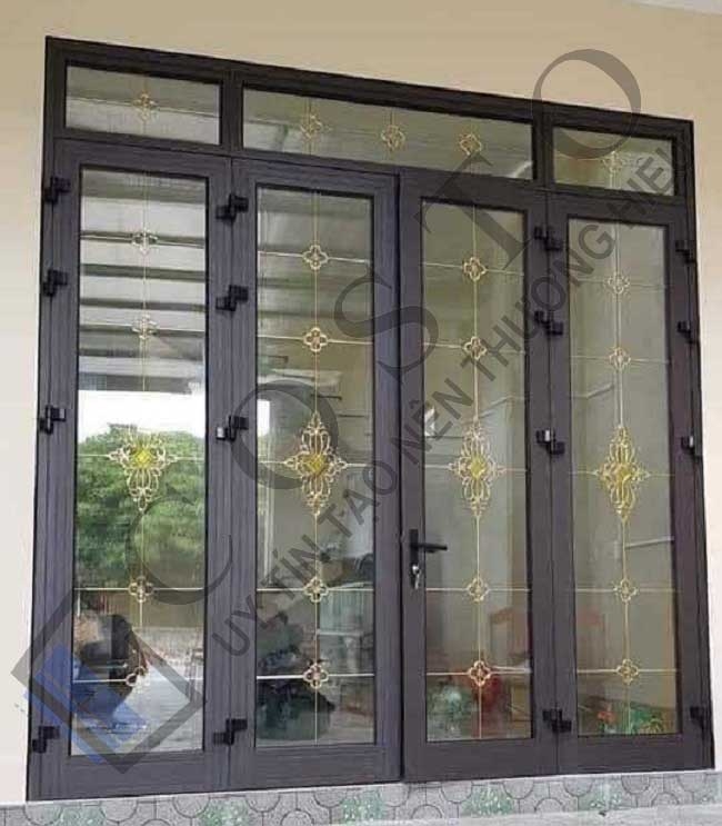 Kích thước cưả đi 4 cánh nhôm Xingfa
