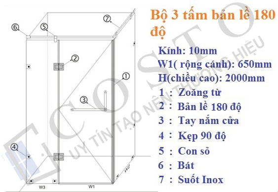 Vách kính phòng vệ sinh