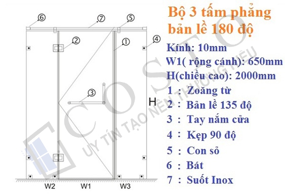 Vách kính tắm giá bao nhiêu