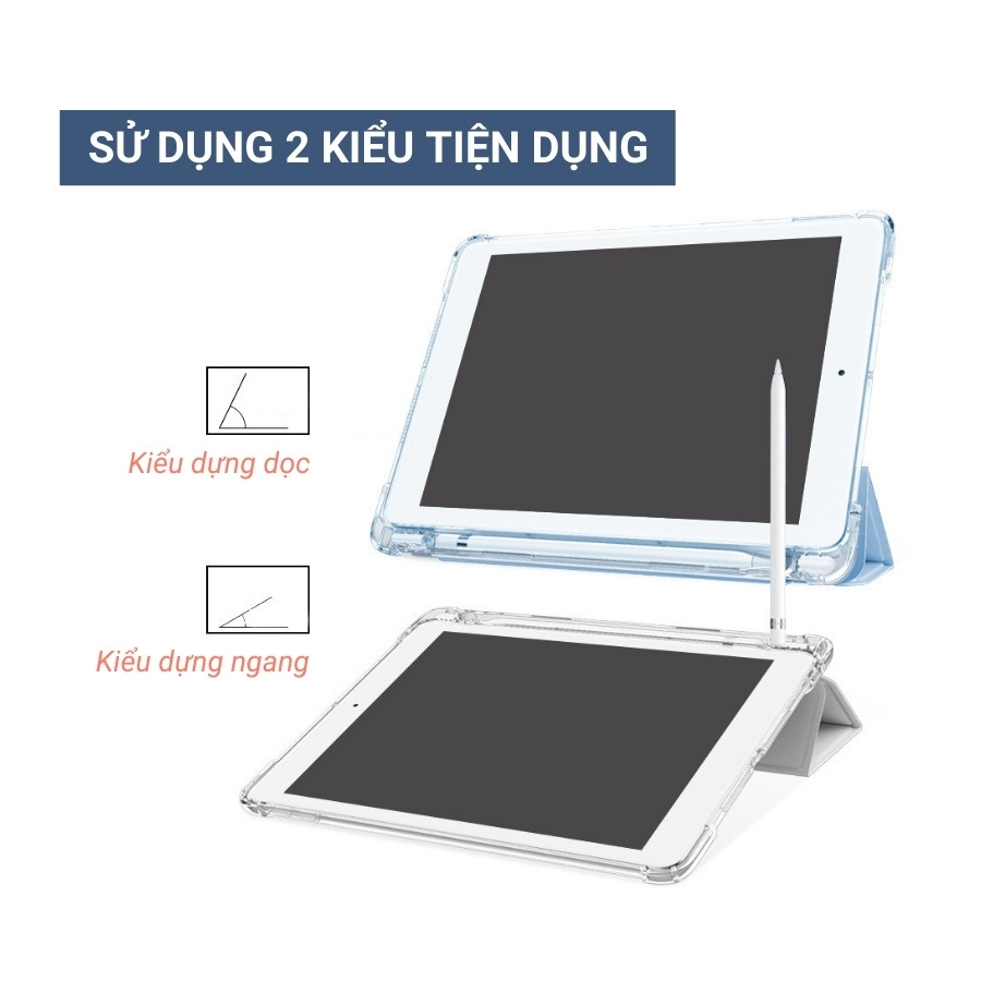 Bao da iPad Tích Hợp Khay Bút Silicon Đen (S51)