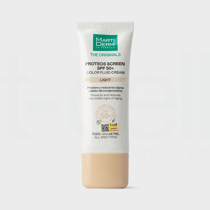 Kem Chống Nắng Làm Đều Màu Da Martiderm The Originals Proteos Screen SPF50+ Color Fluid Cream Light 40ml