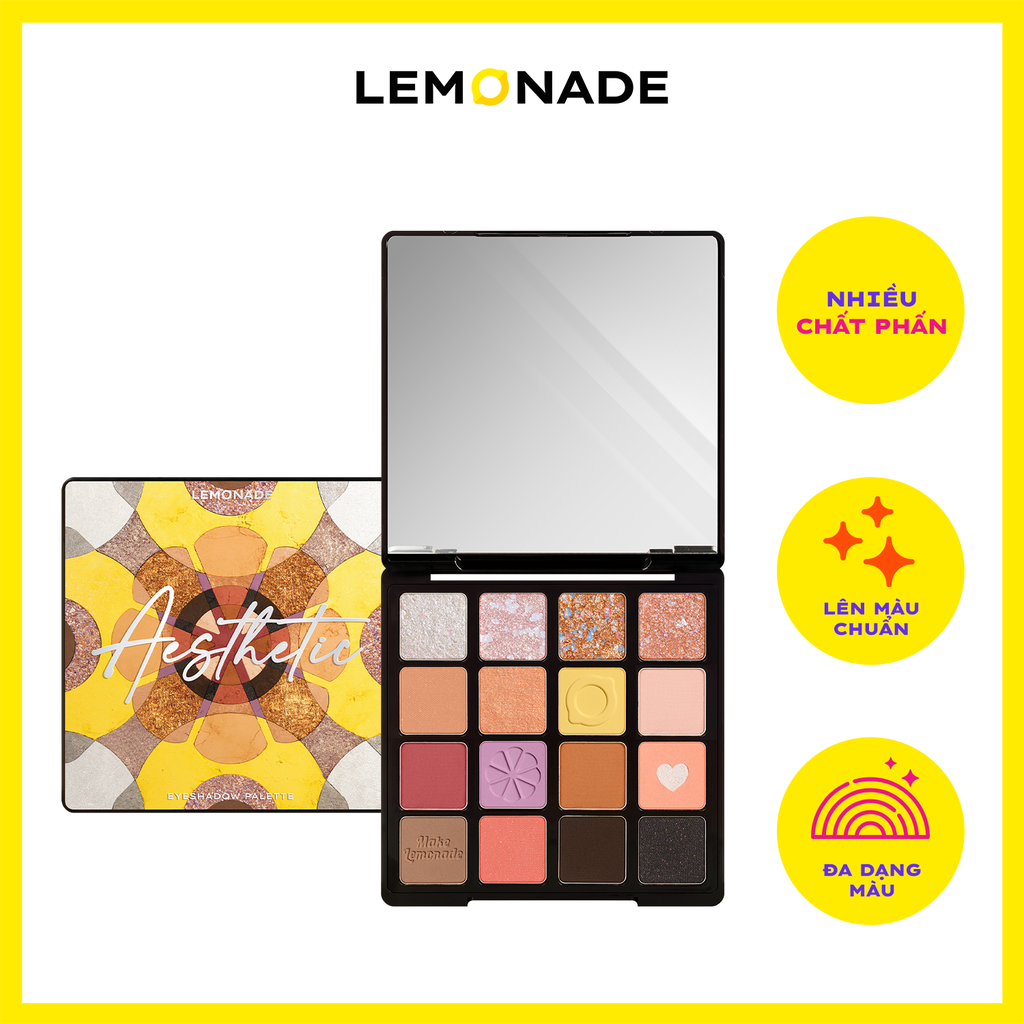 Bảng Phấn Mắt 16 Ô Lemonade Aesthetic Eyeshadow Palette 20.8g - Version 2 (New)