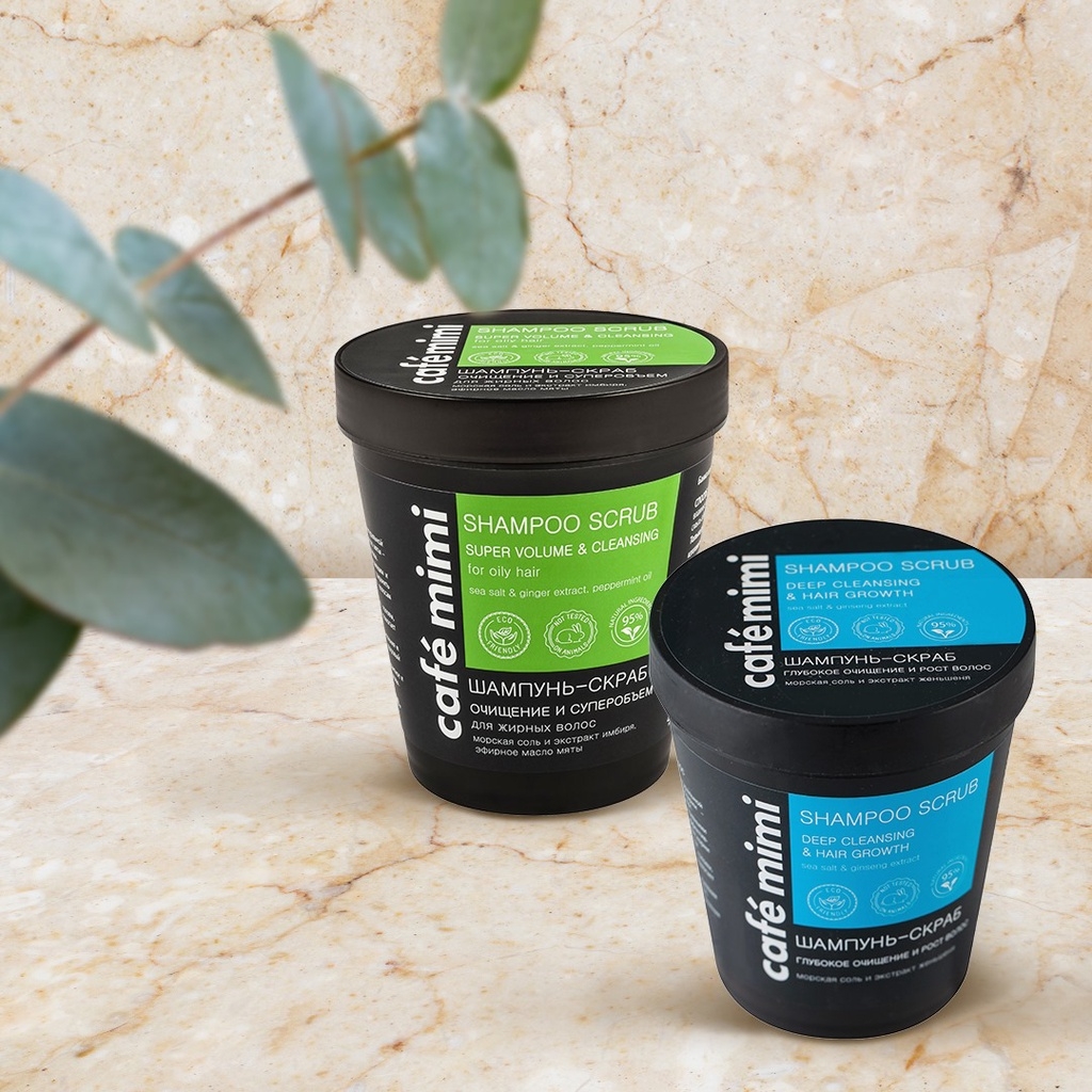 Dầu Gội Tẩy Tế Bào Chết Da Đầu Cafe Mimi Shampoo Scrub Kích Thích Mọc Tóc 330g