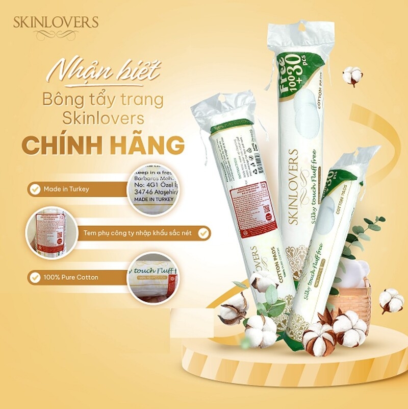 Bông Tẩy Trang Skinlovers Cotton Pads 120+30 Miếng