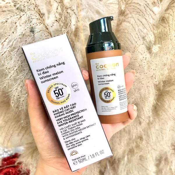 Kem Chống Nắng Cocoon Bí Đao Quang Phổ Rộng 50ml