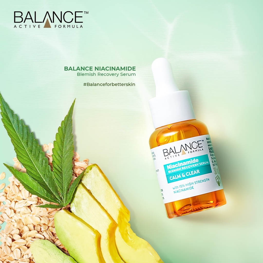 Serum Balance Active Formula Niacinamide 15% Blemish Recovery Ngừa Mụn Mờ Thâm 30ml