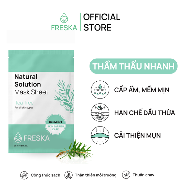 Mặt Nạ Giấy Freska Natural Soluion Mask Sheet 25ml