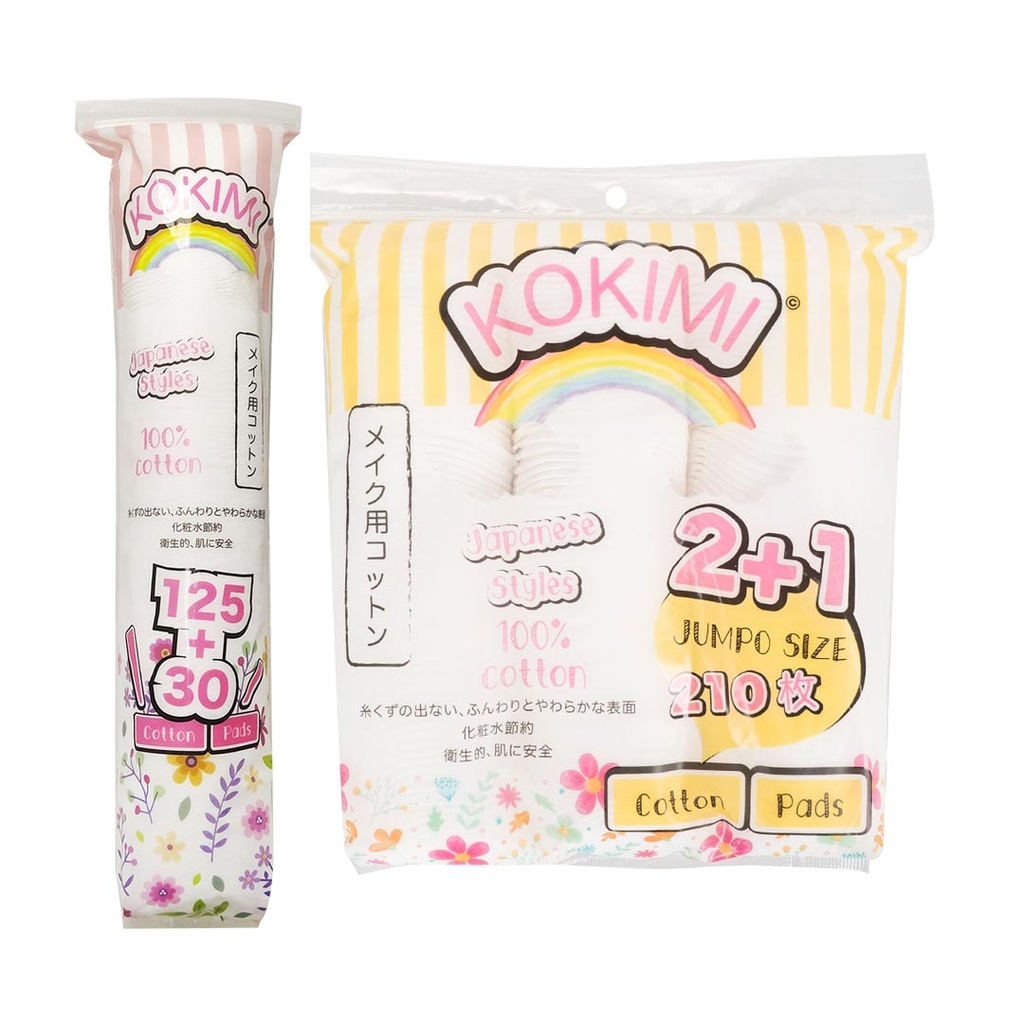 Bông Tẩy Trang Mihoo Kokimi Bông Tròn Túi 210 miếng