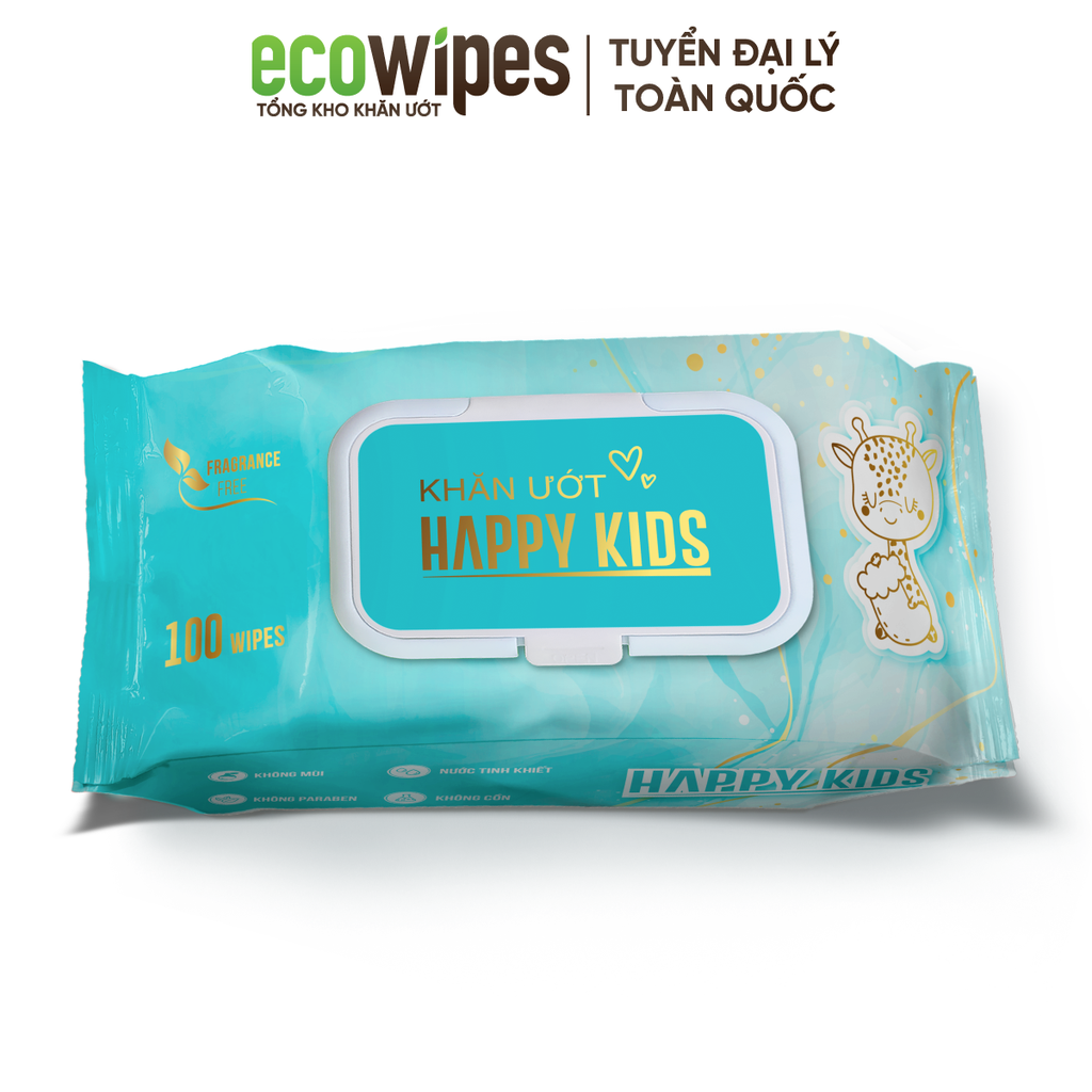 Khăn Ướt Cho Bé Happy Kids EcoWipes Không Mùi