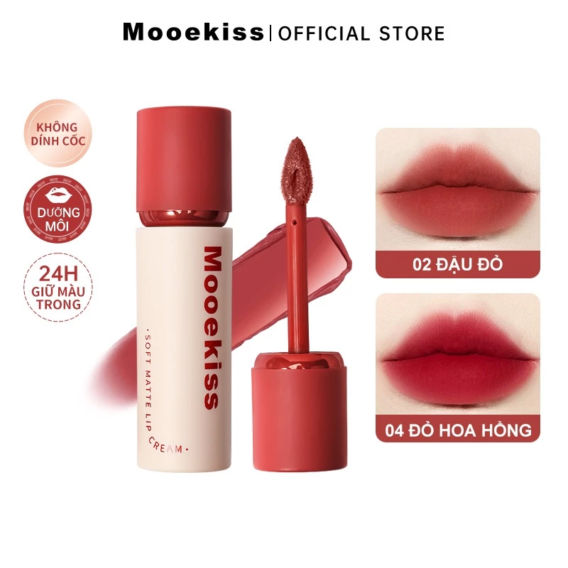 Son Bùn Mooekiss Soft Matte Lip Cream Lâu Trôi 3g
