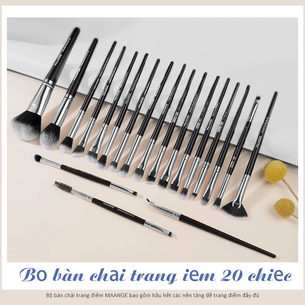 Bộ 20 Cọ Trang Điểm Maange Cao Cấp (Không Kèm Hộp) 5748HQ