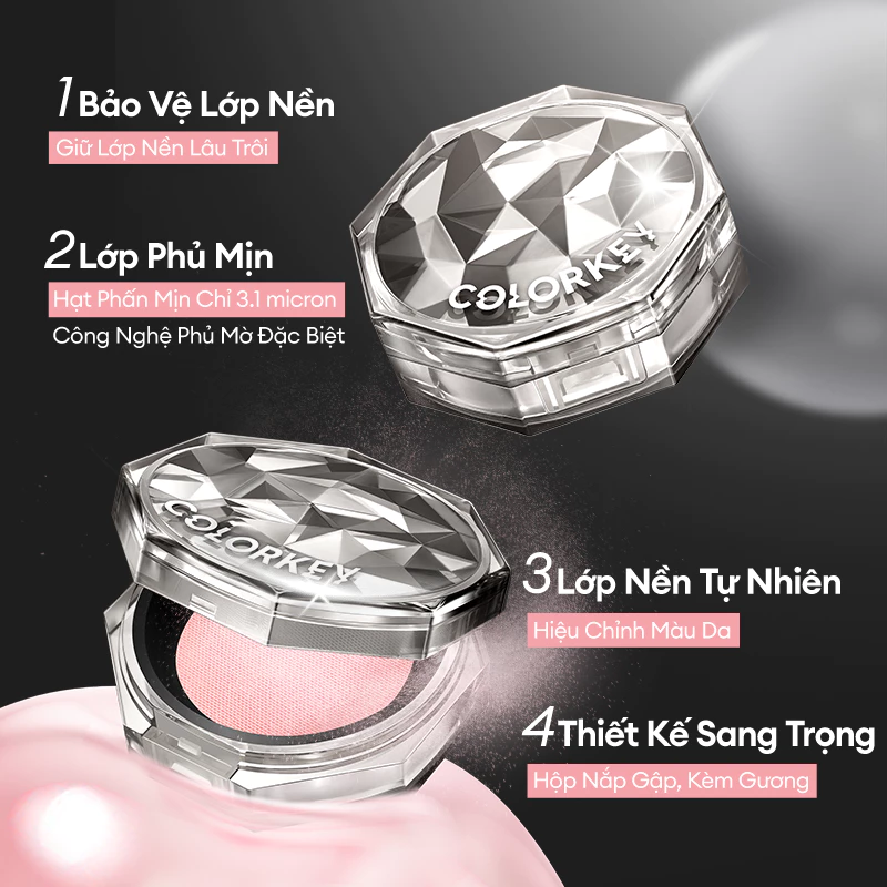 Phấn Phủ Dạng Bột Colorkey Lasting Naturally 8g