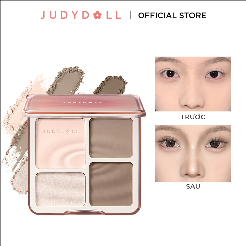 Bảng Highlight Và Tạo Khối Judydoll 4 Màu 9g