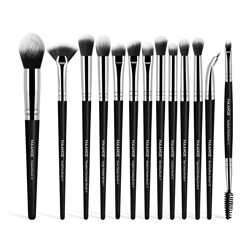 Bộ 13 Cọ Trang Điểm Maange Cao Cấp (Không Kèm Hộp) 5818HQ Đen