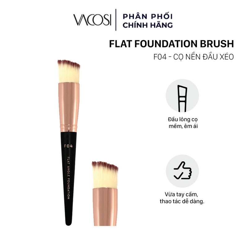 Cọ Nền Vacosi Đầu Xéo Phẳng - F04