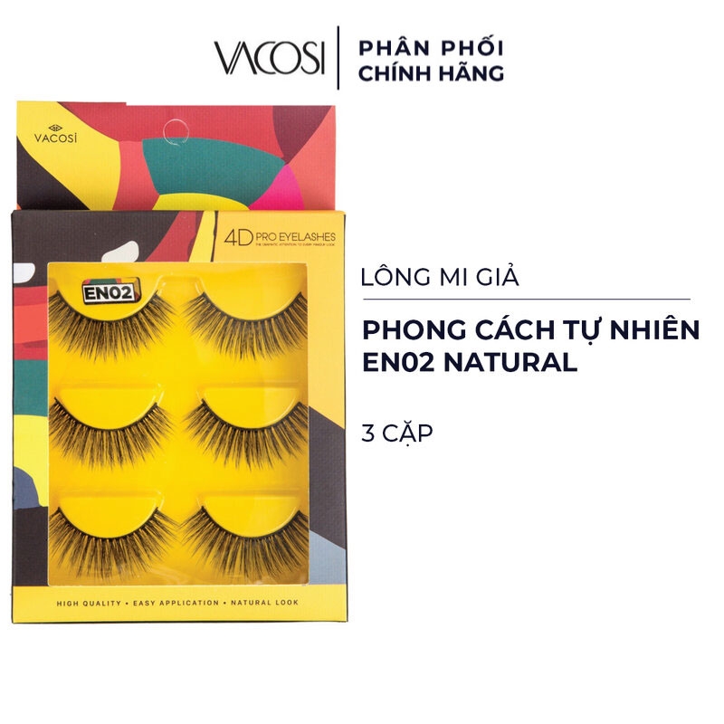 Lông Mi Giả 4D Vacosi VM22 3 Đôi